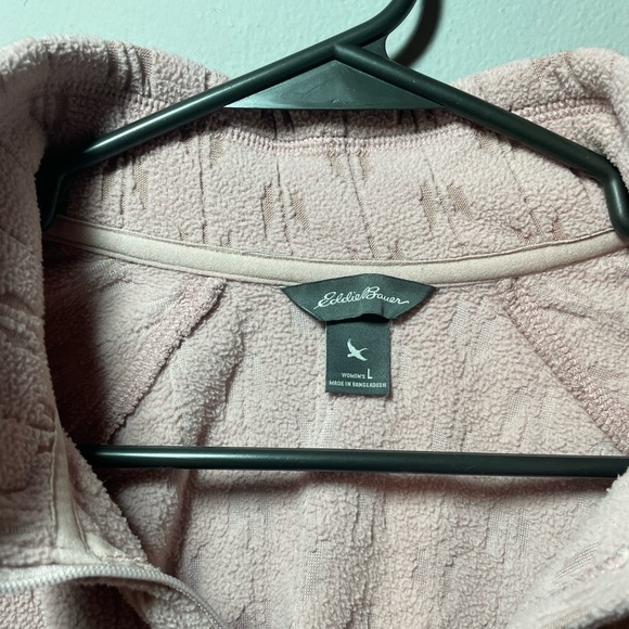 Eddie Bauer Dusty Rose Fleece Quarter Zip Pullover - Picture 5 of 8